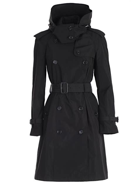 burberry women's black raincoat|Burberry raincoats for women sale.